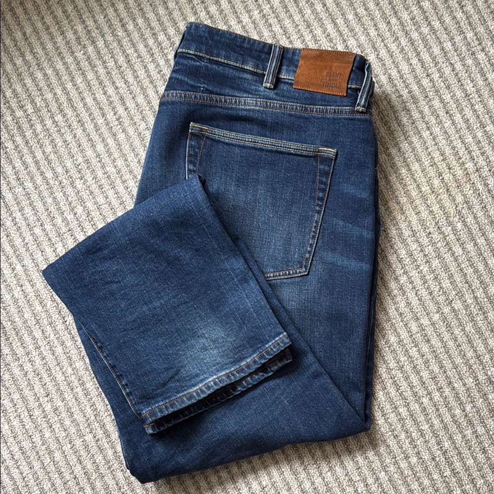 Blue Straight Denim Jeans